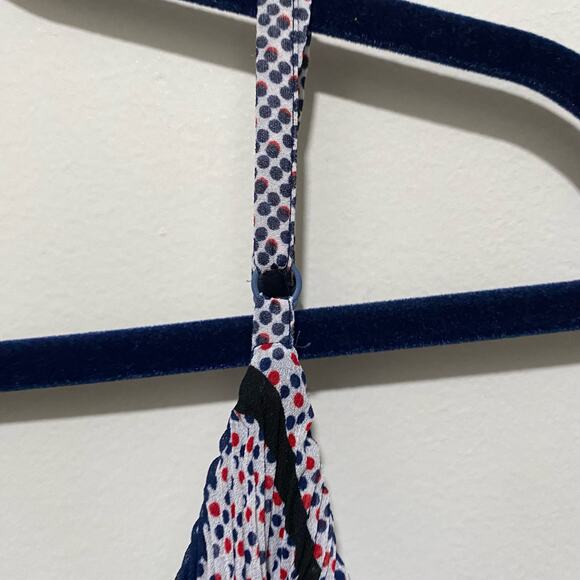 LANE BRYANT Pleated Maxi Dress PLUS SIZE 26/28 Blue Red White Abstract Pattern - Picture 6 of 9